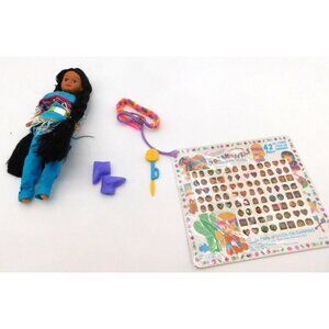 Native American Heartland Dancing Brook Doll  Pocahontas Stick on Earrings